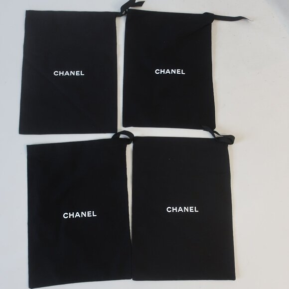 NWOT Womens Chanel Black White Lot of 4 Designer Gift Bag Dust Bags - Picture 1 of 5